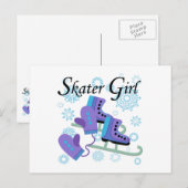 Skater Girl Briefkaart (Voorkant / Achterkant)