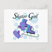 Skater Girl Briefkaart (Voorkant)