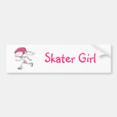 Skater Girl bumper sticker (Voorkant)