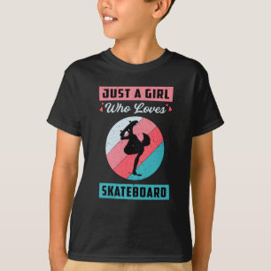 Skater Girl Girls Sk8 Skateboard Retro Gift Idee T-shirt