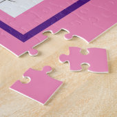 SKATER GIRL IN PINK OP SKATEBOARD OP EEN LEGPUZZEL (Zijkant)