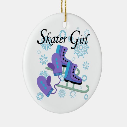 Skater Girl Keramisch Ornament (Rechts)