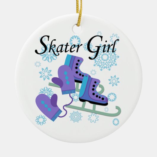 Skater Girl Keramisch Ornament (Voorkant)