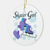 Skater Girl Keramisch Ornament (Links)