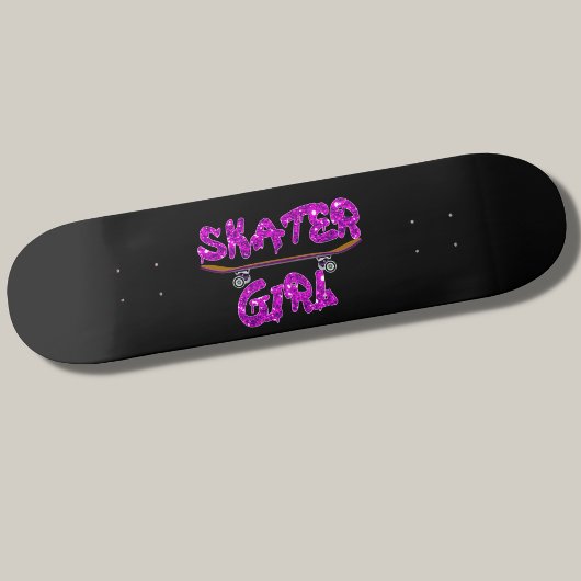 Skater Girl Paars Roze Skateboard
