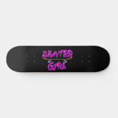 Skater Girl Paars Roze Skateboard (Horizontaal)