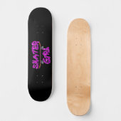 Skater Girl Paars Roze Skateboard (Voorkant)