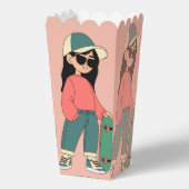 Skater Girl Pop Box Bedankdoosjes (Achterkant)