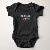  Skater Girl Retro Skateboarden Vrouwen Romper (Voorkant)