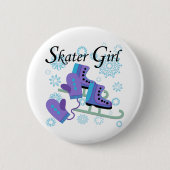 Skater Girl Ronde Button 5,7 Cm (Voorkant)