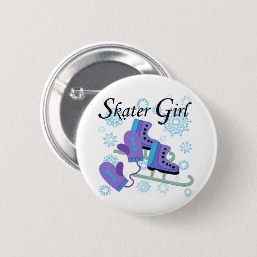 Skater Girl Ronde Button 5,7 Cm (Voorkant /achterkant)