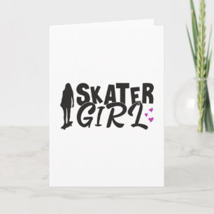 Skater Girl Sk8 Skateboard Skateboard Funny Gift I Kaart