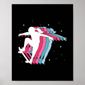 Skater Girl Skateboarder Skateboarding Girls Gift  Poster