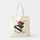 Skater Girl Skateboarding Tote Bag (Achterkant)