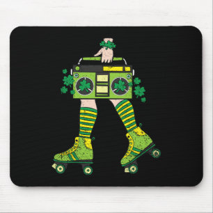 Skater Girl St Patricks Day Roller Schaats Shamroc Muismat