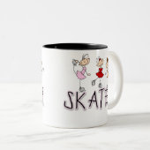 Skater Girl Stick Figures Mok (Voorkant rechts)