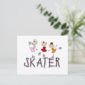 Skater Girl T-shirts en cadeautjes Briefkaart (Staand voorkant)