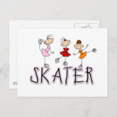 Skater Girl T-shirts en cadeautjes Briefkaart (Voorkant / Achterkant)