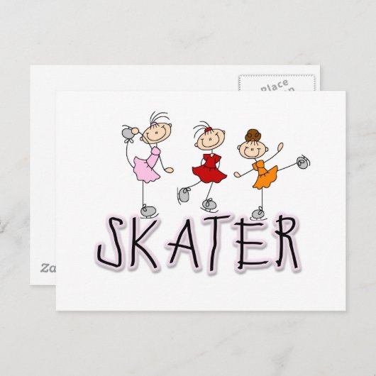 Skater Girl T-shirts en cadeautjes Briefkaart (Voorkant / Achterkant)