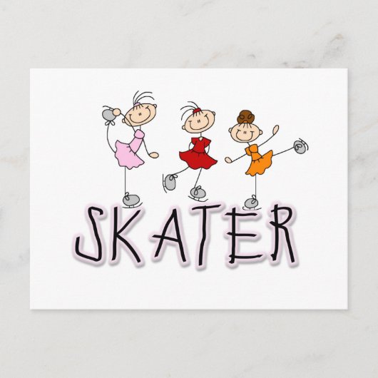 Skater Girl T-shirts en cadeautjes Briefkaart (Voorkant)