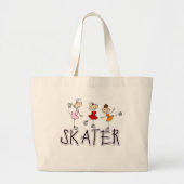 Skater Girl T-shirts en cadeautjes Grote Tote Bag (Voorkant)