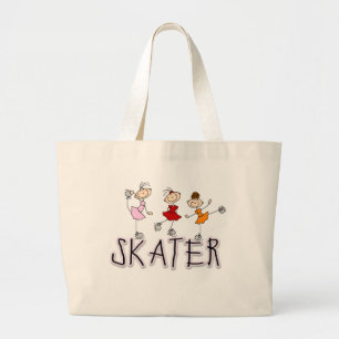 Skater Girl T-shirts en cadeautjes Grote Tote Bag