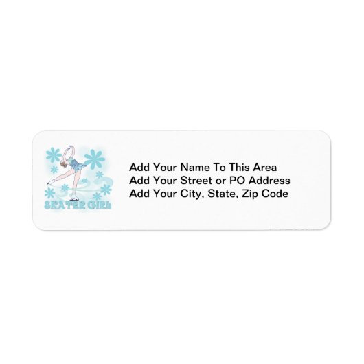 Skater Girl Tshirts en Gifts Etiket (Voorkant)