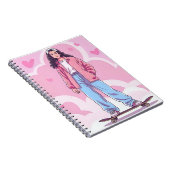 Skater Girl Vibes – Pastelkleurige esthetische col Notitieboek (Rechterzijde)
