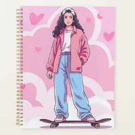 Skater Girl Vibes – Pastelkleurige esthetische col Planner