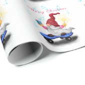 Skater Gnome met cadeaupapier (Rol Hoek)