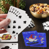 Skater Gnome met Gift Kerstmis Speelkaarten (Insitu)