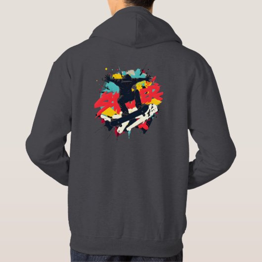 Skater Graffiti Splash Hoodie (Achterkant)
