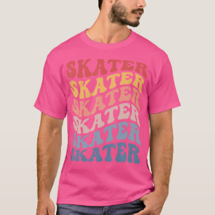 Skater Groovy Schaatsen Rolschaatsen T-shirt