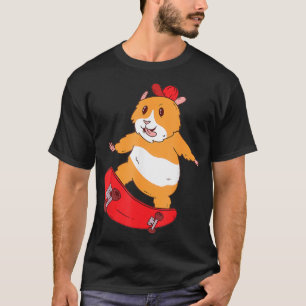 Skater Hamster Funny Skateboarder Skateboarder Gui T-shirt