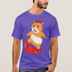 Skater Hamster Grappige Skateboarder Schaatsen Coo T-shirt