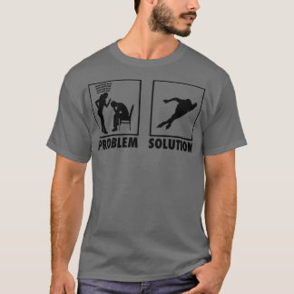 Skater-ijsschaatsing volgens snelheid pr t-shirt