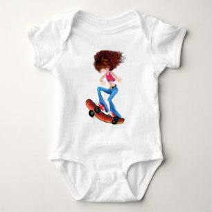 Skater meisje Baby Bodysuit