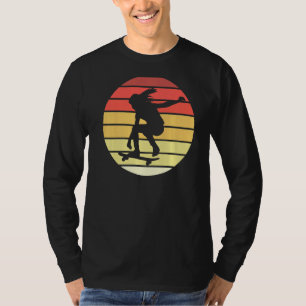 Skater meisje skateboard meisjes skateboarden retr t-shirt