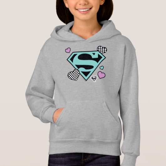 Skater Meisje Supergirl Harten S-Shield (Voorkant)