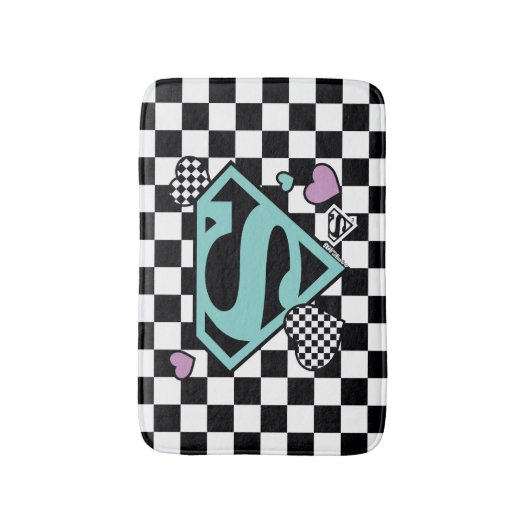 Skater Meisje Supergirl Harten S-Shield Badmat (Voorkant Verticaal)