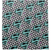 Skater Meisje Supergirl Harten S-Shield Douchegordijn (Voorkant)