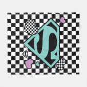 Skater Meisje Supergirl Harten S-Shield Fleece Deken (Voorkant (Horizontaal))