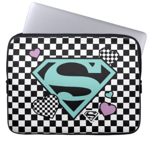Skater Meisje Supergirl Harten S-Shield Laptop Sleeve