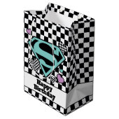 Skater Meisje Supergirl Harten S-Shield Medium Cadeauzakje (Achterkant Gekanteld)