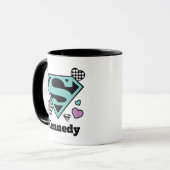 Skater Meisje Supergirl Harten S-Shield Mok (Voorkant links)