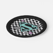 Skater Meisje Supergirl Harten S-Shield Papieren Bordje (Gekanteld)