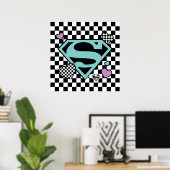 Skater Meisje Supergirl Harten S-Shield Poster (Thuiskantoor)