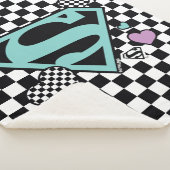 Skater Meisje Supergirl Harten S-Shield Sherpa Deken (3/4)