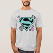 Skater Meisje Supergirl Harten S-Shield T-shirt (Voorkant)