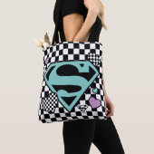 Skater Meisje Supergirl Harten S-Shield Tote Bag (Dichtbij)